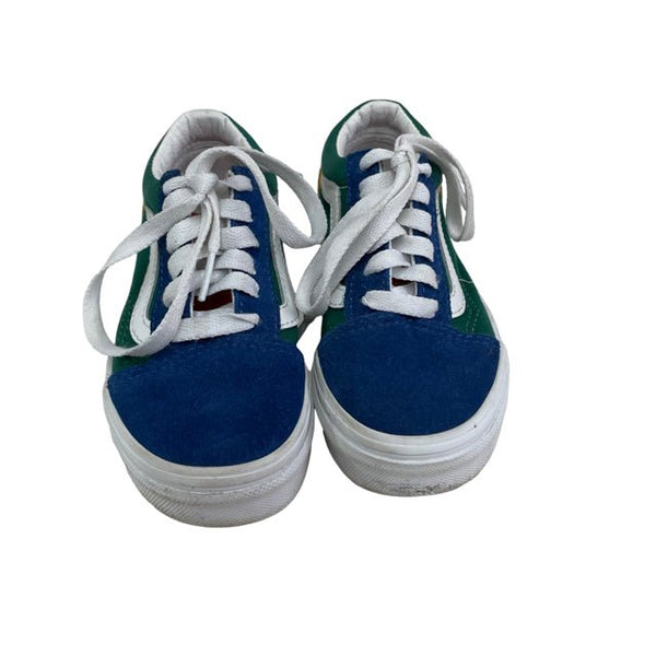 Blue green yellow old skool vans on sale