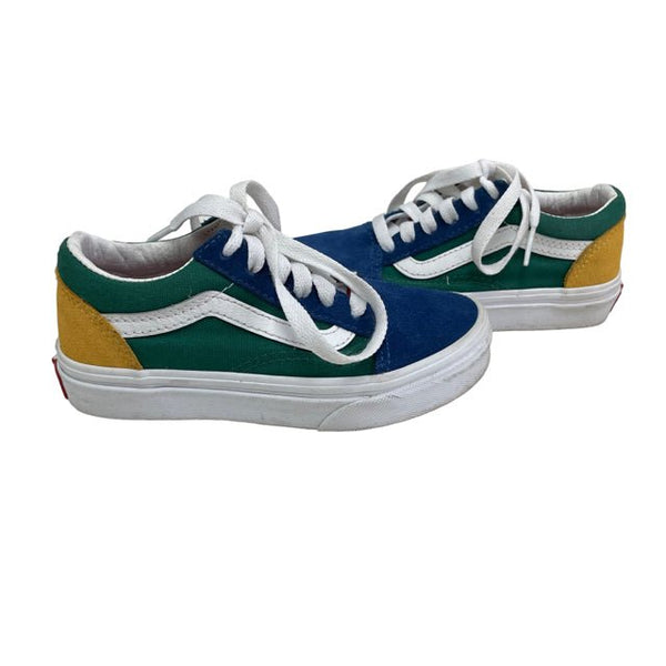 Vans Green Blue Yellow Old Skool Sneakers Size 11.5