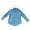 Vineyard Vines Aqua Blue, Blue & Ivory Plaid Button Down Shirt - Size 2 - Bounce Mkt