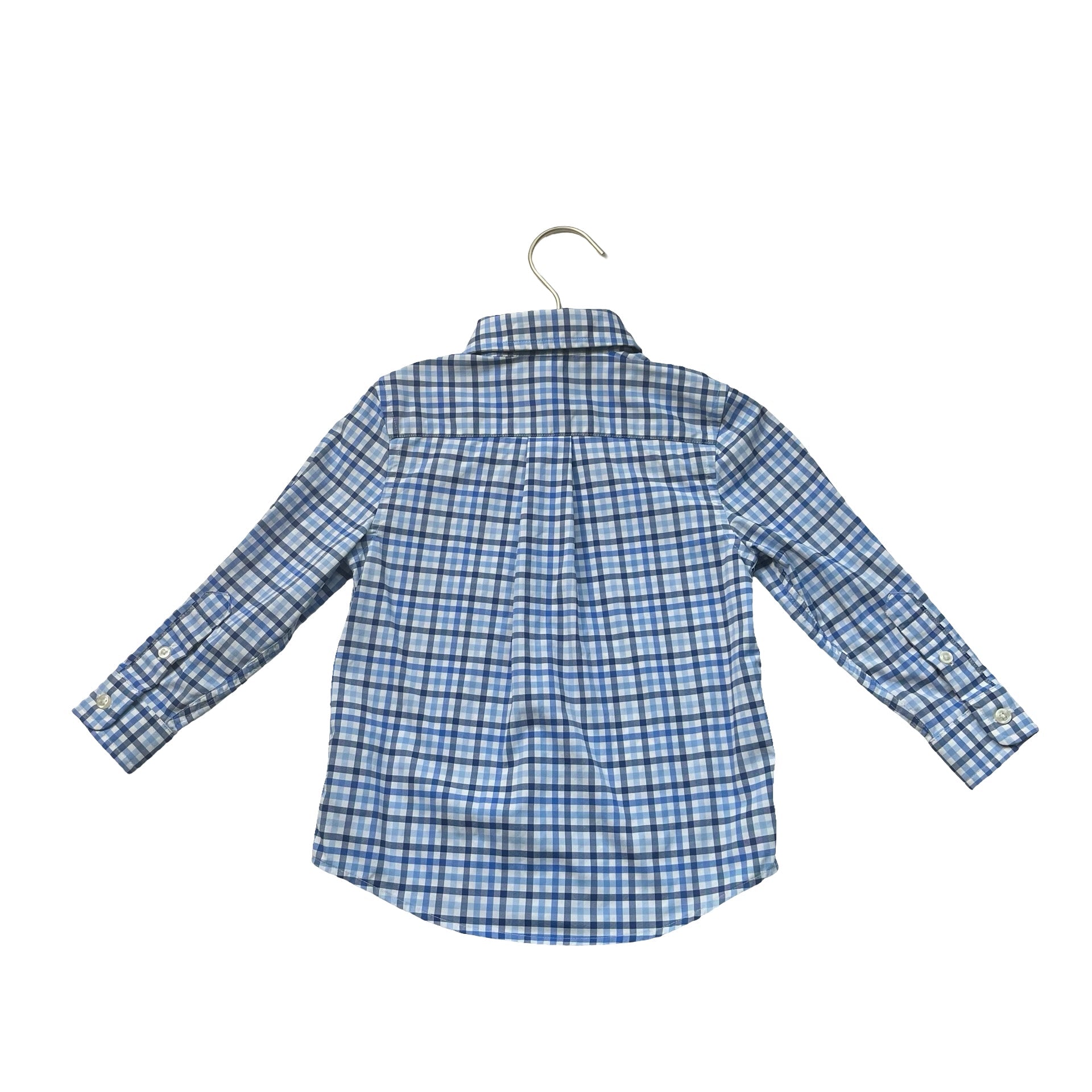 Vineyard Vines Performance Blue, Navy, White Check Button Down - Size 2T - Bounce Mkt