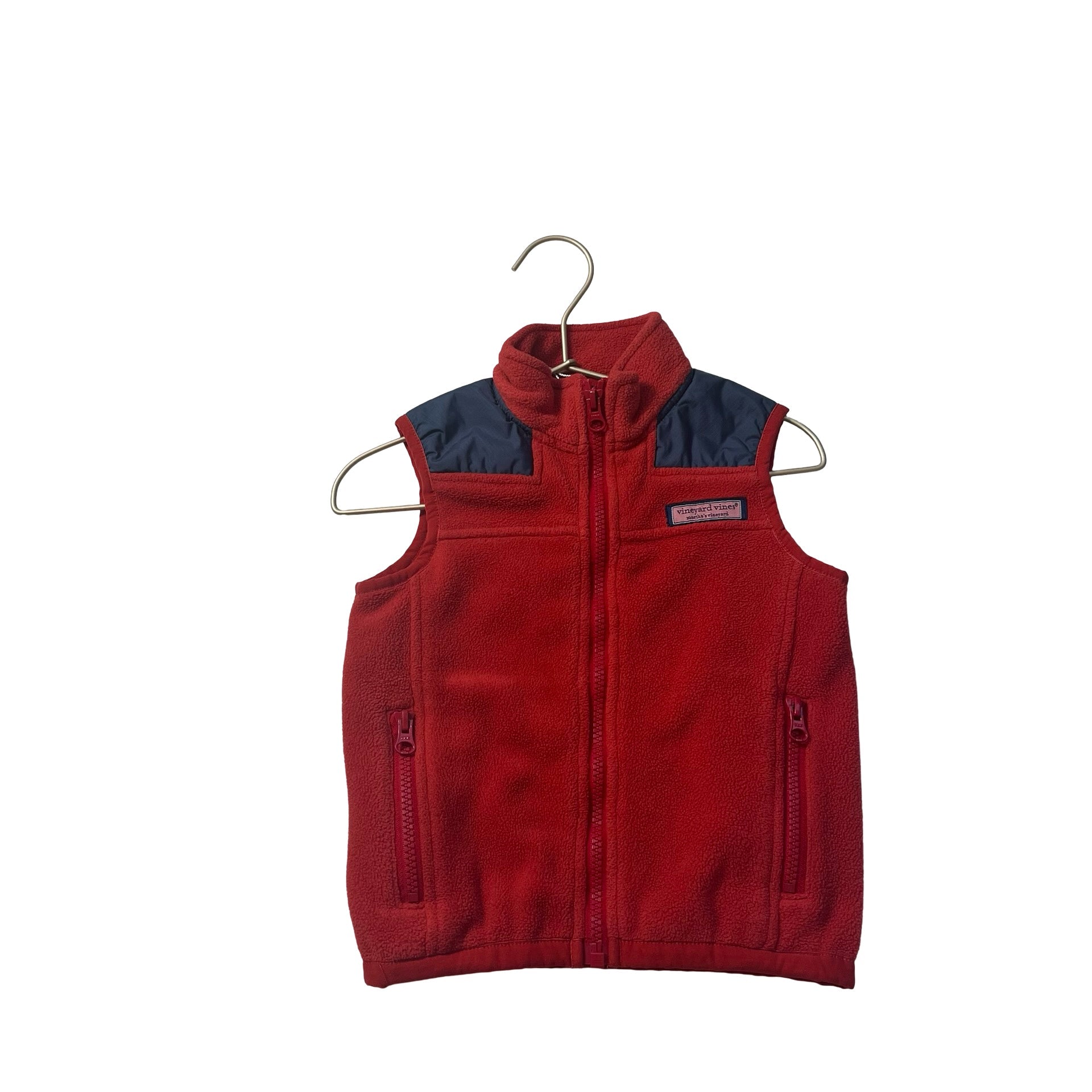 Vineyard Vines Red Fleece Vest - Size 3T - Bounce Mkt