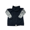 Vintage Havana Black & Gray Camo Sleeves Zip Up Hooded Sweatshirt - Size L (14) - Bounce Mkt