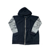 Vintage Havana Black & Gray Camo Sleeves Zip Up Hooded Sweatshirt - Size L (14) - Bounce Mkt
