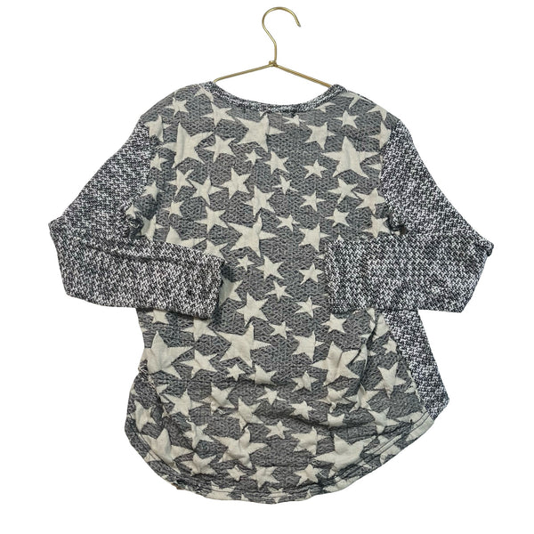 Vintage Havana Gray Knit & Star Print Shirt - Size M 10 - 12 - Bounce Mkt
