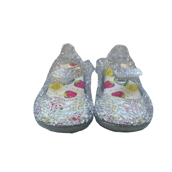 Wonder Nation Clear Glitter Jelly Shoes - Size 2 - Bounce Mkt