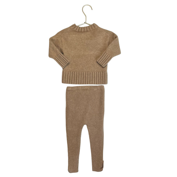 Zara 100% Cashmere Tan Sweater & Leggings Set - Size 18 - 24 Mo - Bounce Mkt