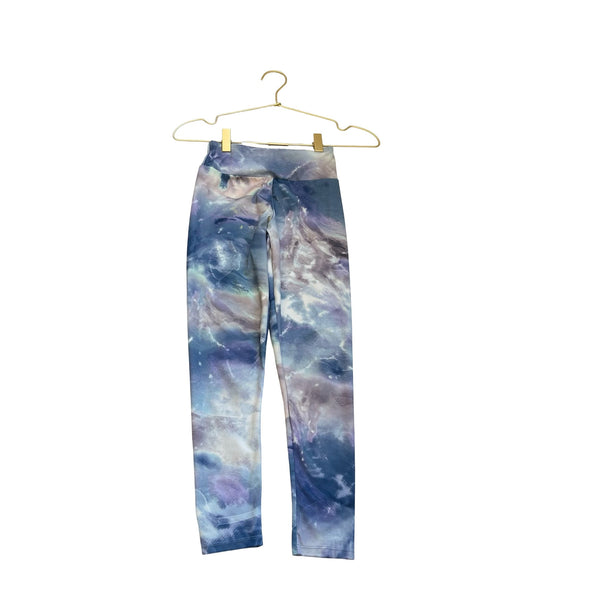 Zara Blue & Lavender Tie - Dye Athletic Leggings - Size 9 - Bounce Mkt