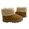 Zara Brown & Ivory Faux Suede Sherpa Boots - Size 22 (6) - Bounce Mkt
