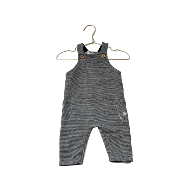 Zara Gray & Black Stripe Overalls - Size 3 - 6 Months - Bounce Mkt