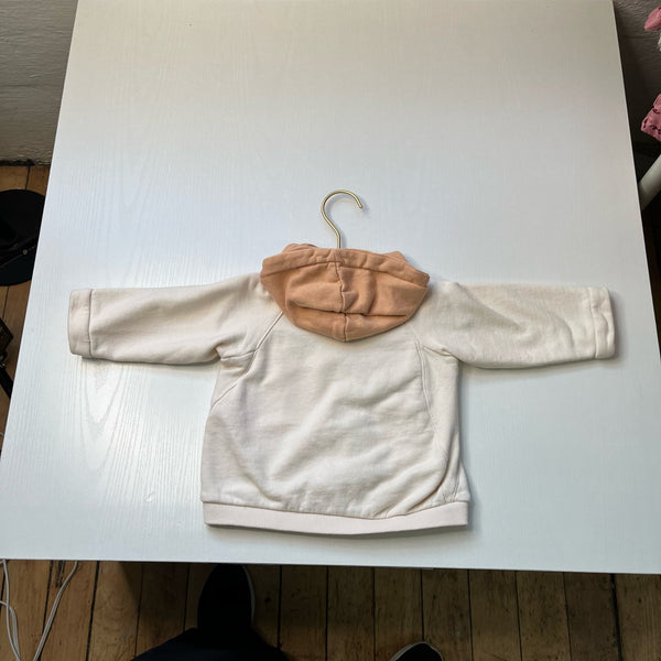 Zara Ivory & Peach Zip - Up Hoodie - Size 6 - 9 Mo - Bounce Mkt