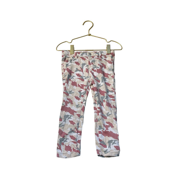 Zara Ivory, Red & Sage Camouflage Jeans - Size 2/3 - Bounce Mkt
