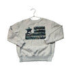 Zara Light Gray Star & Stripes Flip Sequin Sweatshirt - Size 9 - Bounce Mkt