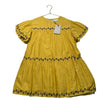 Zara Mustard Embroidered Dress with Tags - Size 9 - Bounce Mkt