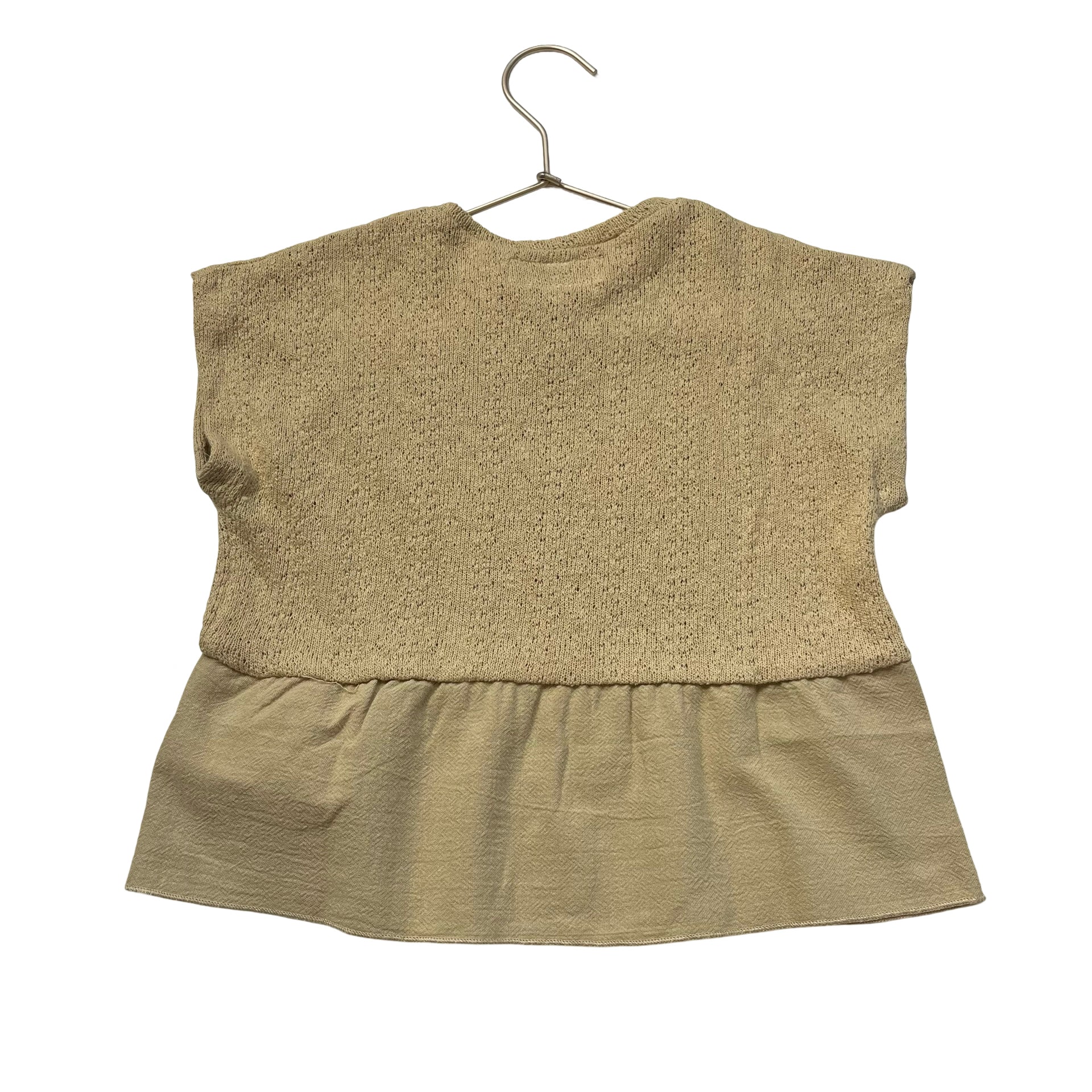 Zara Muted Yellow Knit Top with Tags - Size 5 - Bounce Mkt