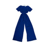 Zara Navy Crinkle Short Sleeve Jumpsuit - Size 8 - Bounce Mkt