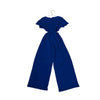 Zara Navy Crinkle Short Sleeve Jumpsuit - Size 8 - Bounce Mkt