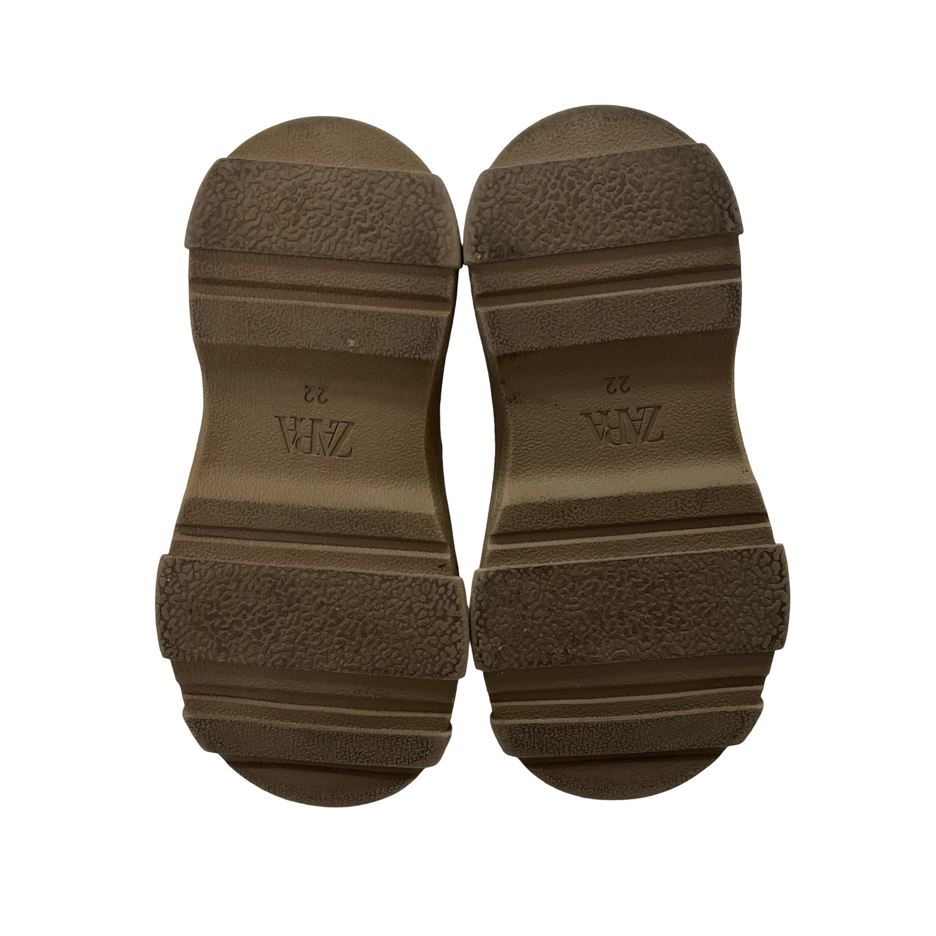 Zara Olive Green Quilted Boots - Size 22 (6) - Bounce Mkt