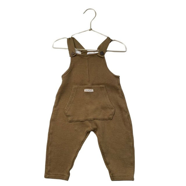 Zara Olive Green Ribbed Overalls - Size 12-18 Months
