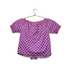 Zara Pink & Blue Dot Tie - Front Blouse - Size 9 - Bounce Mkt