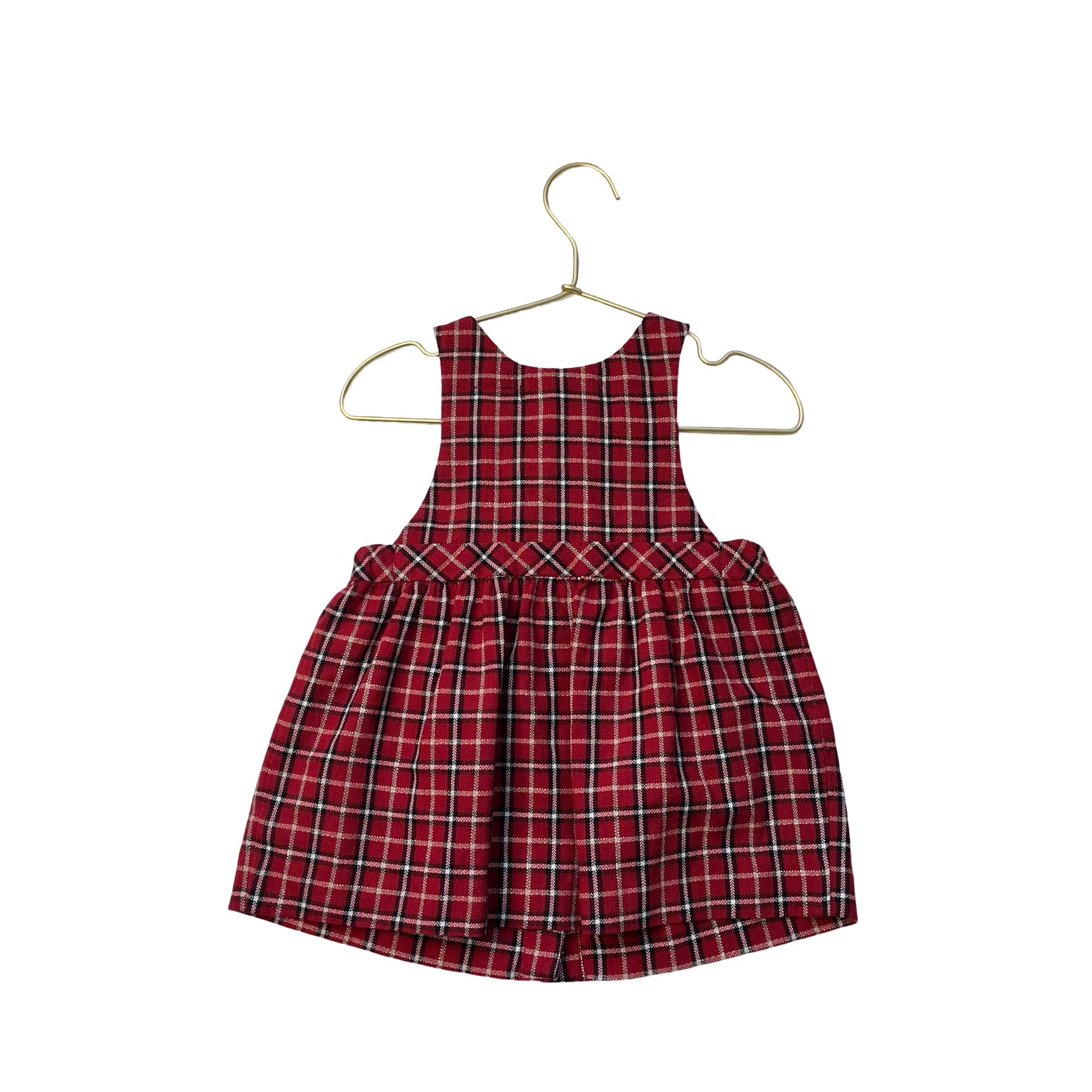 Zara Red, White, Black Plaid Dress with Tags - Size 12 - 18 Mo - Bounce Mkt