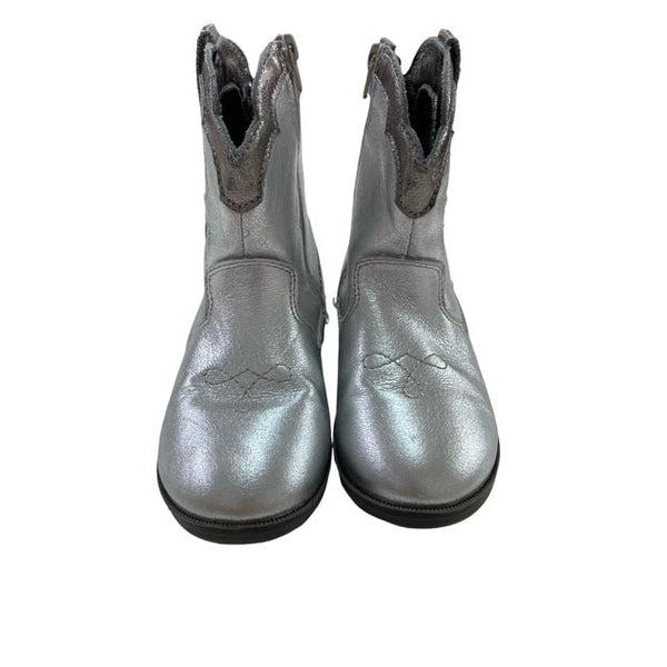 Zara Silver Rose Cowboy Boots - Size 25 (9) - Bounce Mkt