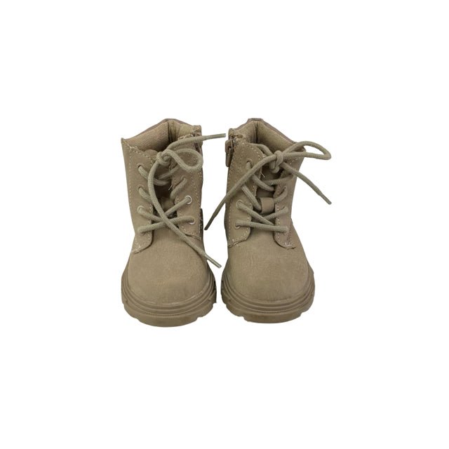 Zara Tan Faux Leather Lace - Up Boots - Size 21 (5.5) - Bounce Mkt