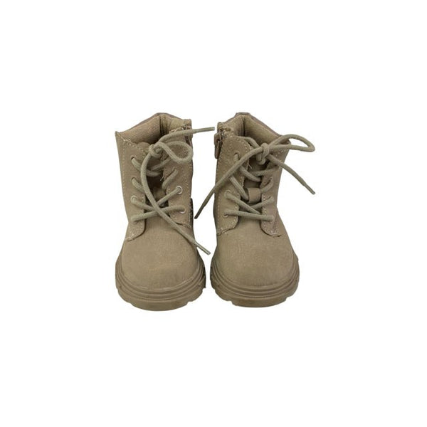 Zara Tan Faux Leather Lace - Up Boots - Size 21 (5.5) - Bounce Mkt