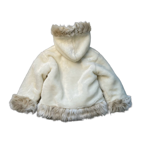 ZK Collection Ivory Faux Fur Jacket - Size S 2T - Bounce Mkt