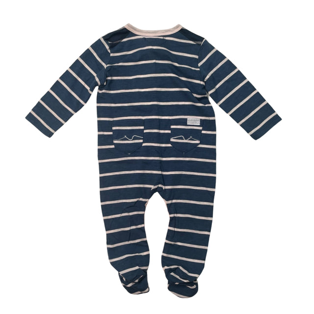 7 For All Mankind Blue & Pink Footie with Tags - Size 6-9 Months