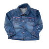 Hatley Blue Denim Heart Printed Jacket - SIze 3T