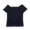 Abercrombie kids Black Ruched Off Shoulder Shirt - Size 13/14 - Bounce Mkt