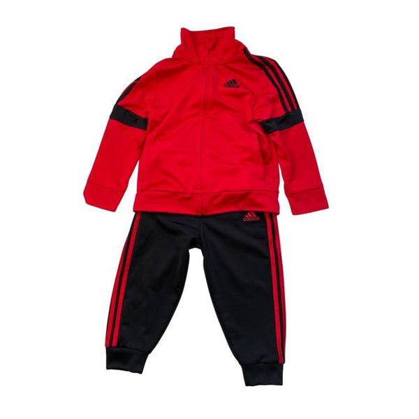 Adidas 2 Piece Red & Black Track Suit - Size 24 Mo - Bounce Mkt