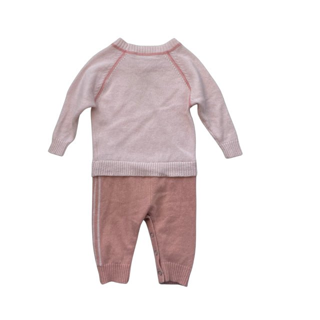 Archer's Bow Pink 100% Cashmere One-Piece - Size 3-6 Mo - Bounce Mkt