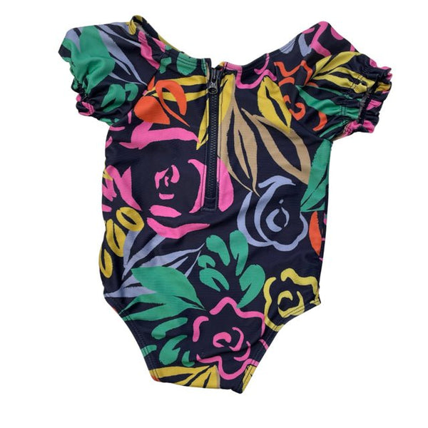 Baby Gap Navy Floral Bathing Suit - Size 6-12 Mo - Bounce Mkt