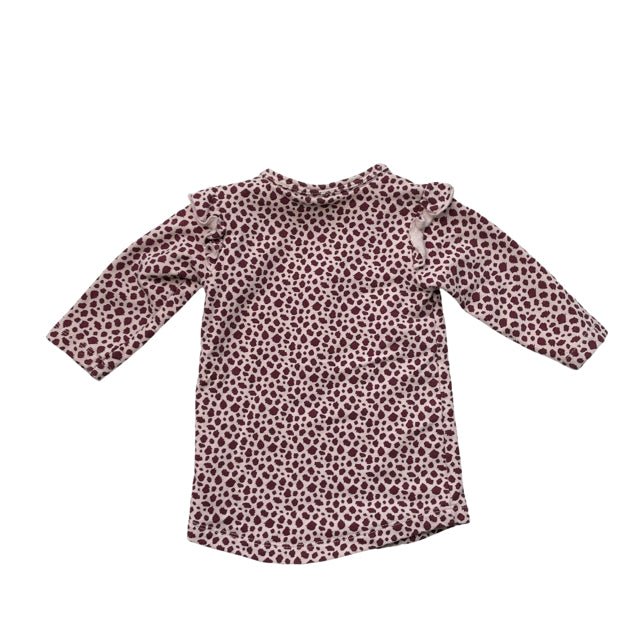 Babyface Pink & Burgundy Animal Print Dress - Size 6 Months - Bounce Mkt