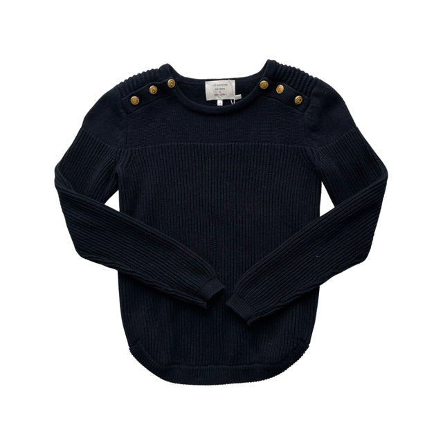 Les Coyotes De Paris x Smallable Navy Gold Button Sweater - Size 10