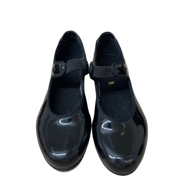 Bloch Black Patent Tap Shoes - Size 13.5 - Bounce Mkt