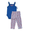 Carter's 2 Piece Blue Onesie & Floral Pants Set with Tags - Size 18 Mo - Bounce Mkt