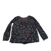 Cat & Jack Black & Pink Floral Pinstripe Shirt - Size M(7/8) - Bounce Mkt