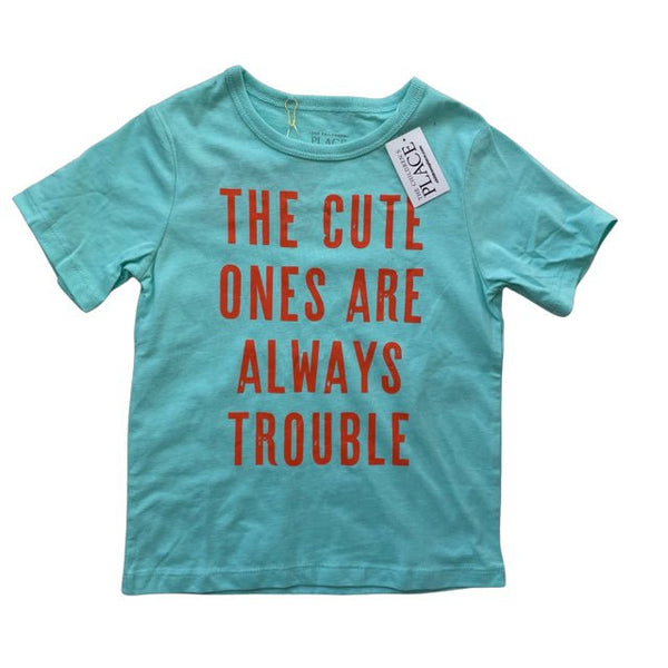 Children's Place Teal 'Cute Ones, Trouble' T with Tags - Size 3T - Bounce Mkt