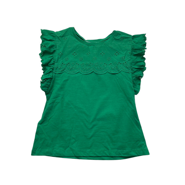 Mayoral Green Eyelet Tee with Tags - Size 10