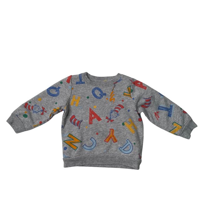 Dr. Seuss Gray Alphabet Sweatshirt - Size 18 Mo - Bounce Mkt