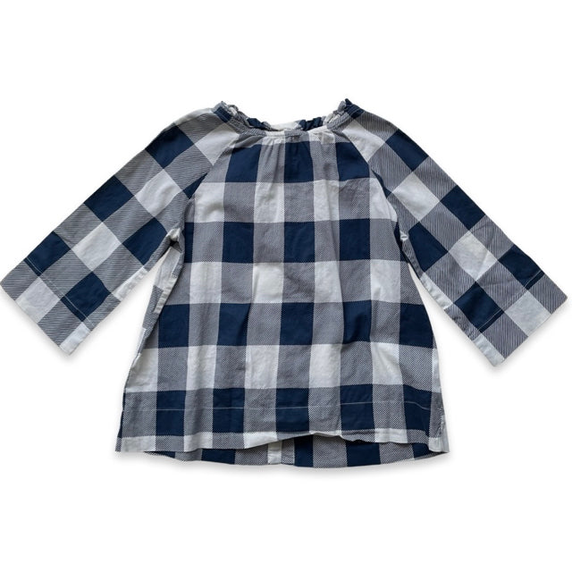 Crewcuts Navy & White Gingham Blouse - Size 12