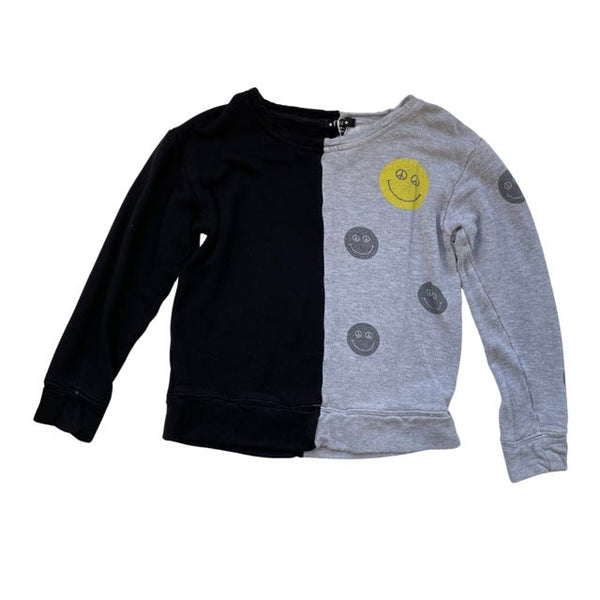 FBZ Gray & Black Smiley Sweatshirt - Size 6X - Bounce Mkt
