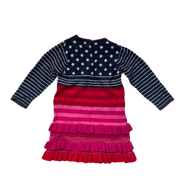 Catimini Mixed Pattern Knit Dress - Size 18 Months
