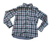 Gap Kids Blue. Navy & Burgundy Plaid Button Down Shirt - Size S (6/7) - Bounce Mkt