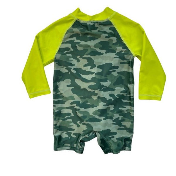 Gerber Green & Neon Camouflage Swim One Piece - Size 6-9 Months - Bounce Mkt