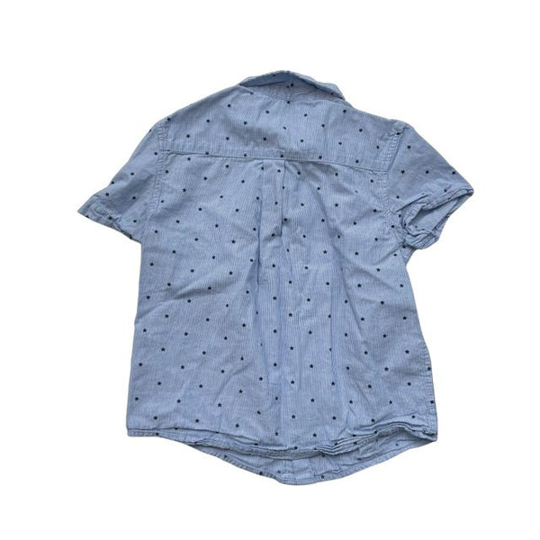 H&M Blue & White Star Print Button Down - Size 4-5Y - Bounce Mkt