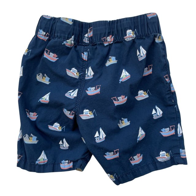 H&M Navy Sailboat Pull On Shorts- Size 2 - Bounce Mkt