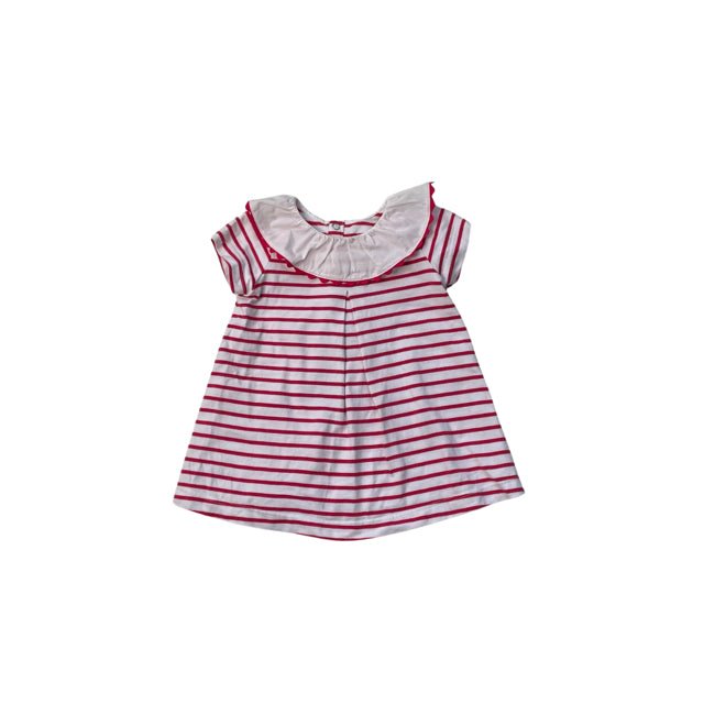 Jacadi Red & White Striped Dress - Size 6 Mo - Bounce Mkt